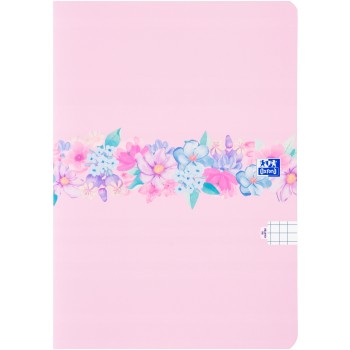 Zeszyt szkolny B5 Brulion w kwiatki 96 kartek w kratkę FLOWER 400181452 OXFORD