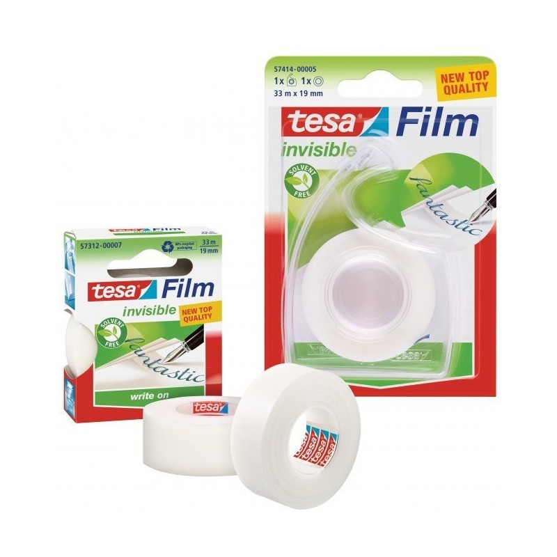 Taśma biurowa TESAfilm INVISIBLE 19x33m+Dyspenser Easy Cut 57414-00005