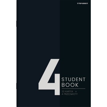 Zeszyt A5 80k kratka 4 przedmioty STUDENT BOOK 400181906 TOP 2000