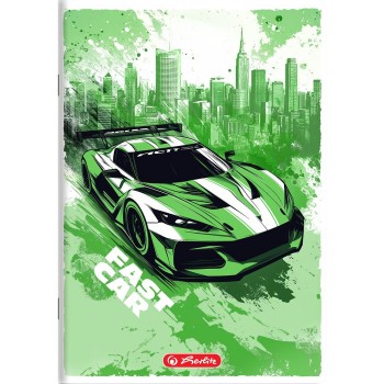 Zeszyt szkolny A5 16 kartek w kratkę 70g FAST CAR 400196833 HERLITZ
