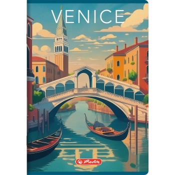 Zeszyt szkolny A5 60 kartek w kratkę 70g RETRO CITY 400196845 HERLITZ