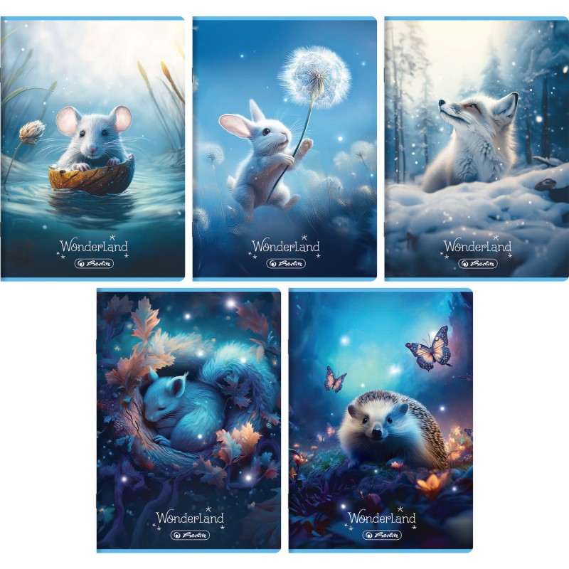 Zeszyt szkolny A5 16 kartek w 3 linie kolorową 70g WONDERLAND 400196830 HERLITZ