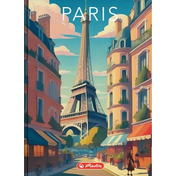 Brulion B5 160 kartek w kratkę z marginesem Zeszyt szkolny RETRO CITY 400196853 HERLITZ