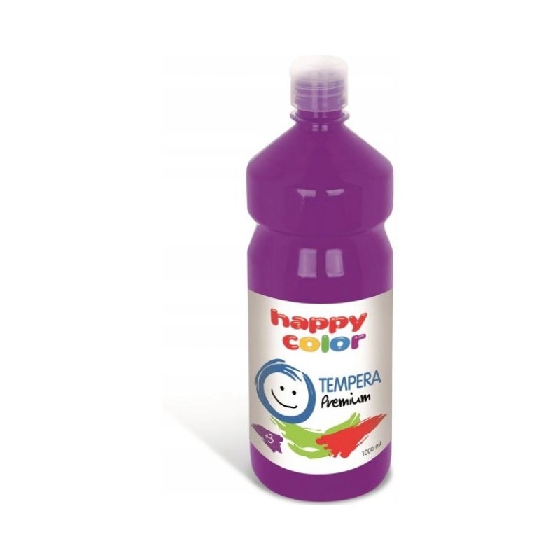 Farba TEMPERA Premium 1000ml śliwkowa HAPPY COLOR 3310 1000-63