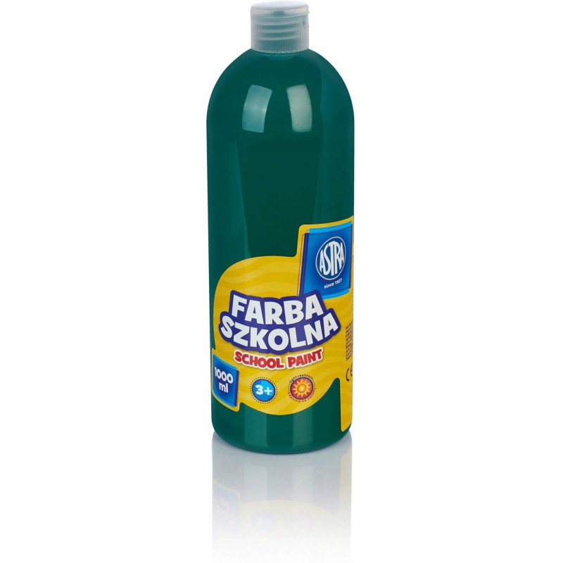 Farba plakatowa szkolna 1000ml ciemna zielona 301217052 ASTRA