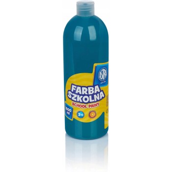 Farba plakatowa szkolna 1000ml turkusowa 301217064 ASTRA