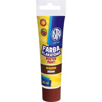 Farba plakatowa w tubkach 30ml szkolna brązowa 83110913 ASTRA