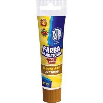 Farba plakatowa w tubkach 30ml szkolna jasna brązowa 83110912 ASTRA