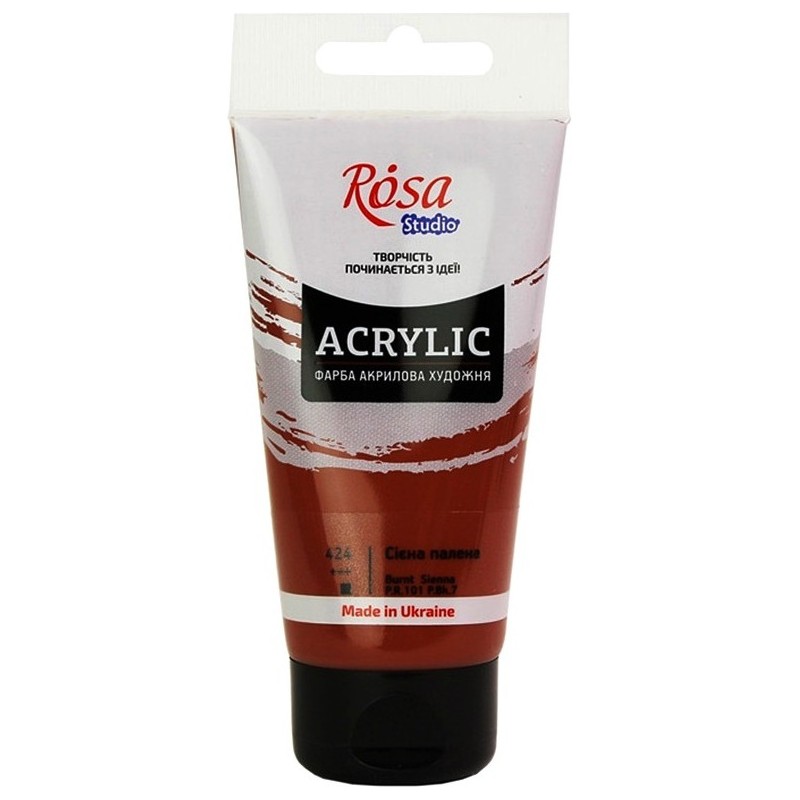 Farba akrylowa Rosa Studio 75ml BURNT SIENNA 424
