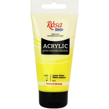 Farba akrylowa Rosa Studio 75ml LEMON YELLOW 430