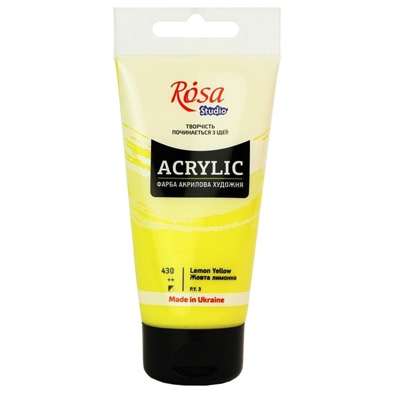 Farba akrylowa Rosa Studio 75ml LEMON YELLOW 430