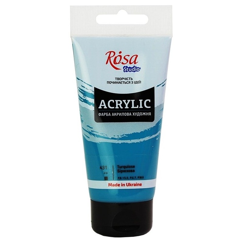 Farba akrylowa Rosa Studio 75ml TURQUOISE BLUE 431