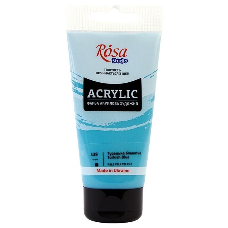 Farba akrylowa Rosa Studio 75ml TURKISH BLUE 439
