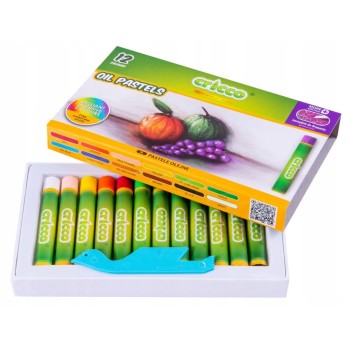 Kredki CRICCO pastele olejowe 12kolorów CR481K12/A/B
