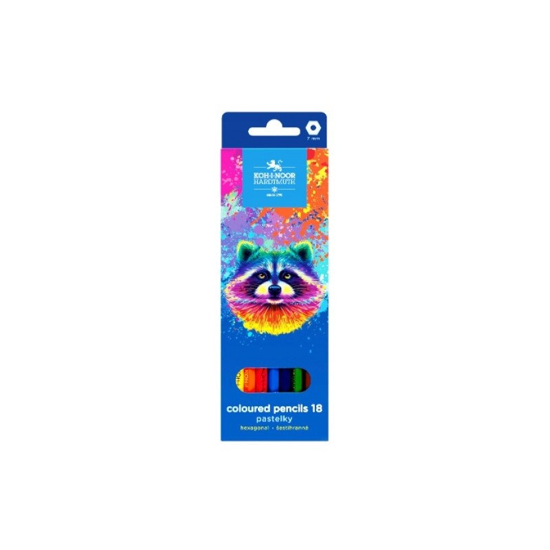 Kredki szkolne 18 kol. SZOP 3553 KOH-I-NOOR