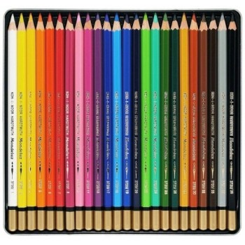 Kredki MONDELUZ 24 kol. opakowanie metalowe 3724 KOH-I-NOOR