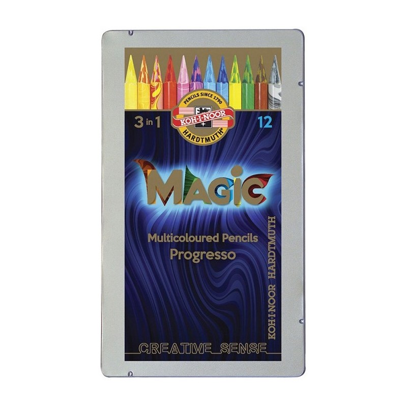 Kredki PROGRESSO MAGIC 12 kol. 8772 KOH-I-NOOR