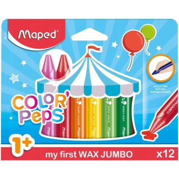 Kredki COLORPEPS świecowe JUMBO 12 kolorów 861311 MAPED