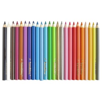 Kredki dla dzieci z glinki kaolinowej Zestaw 24 kredek + temperówka BAMBINO St.Majewski