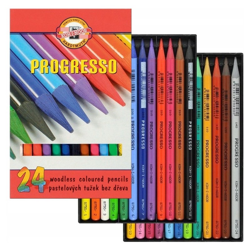 Kredki PROGRESSO 24 kolory 8758 KOH-I-NOOR