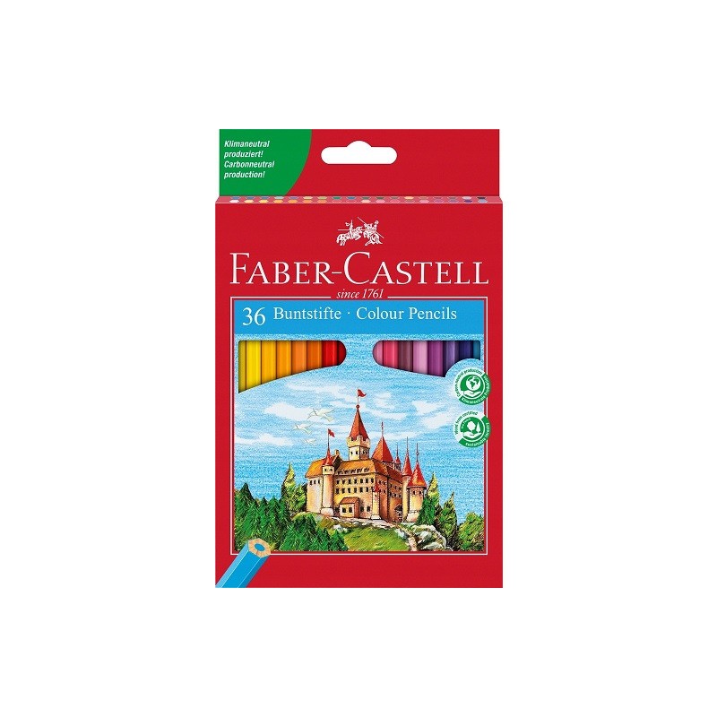 Kredki ZAMEK 36 kolorów opakowanie kartonowe 120136 FC FABER-CASTEL