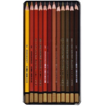 Kredki MONDELUZ 3722/BR 12 szt. LINIA BRĄZY op. metalowe KOH-I-NOOR