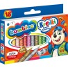 Kredki szkolne z glinki kaolinowej Zestaw 18 kredek BAMBINO St.Majewski