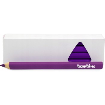 Kredki ołówkowe trójkątne Zestaw 12 kredek fioletowe BAMBINO St.Majewski