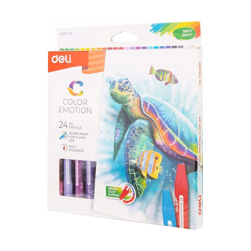 Pastele olejne COLOR EMOTION 24 kolory EC20120 DELI