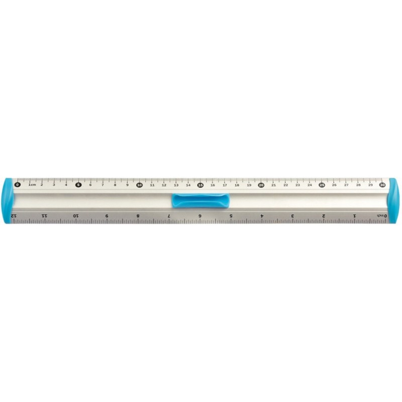 Linijka aluminiowa 30cm uchwyt niebieski BL040-NC TETIS