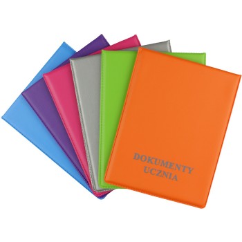 Okładki na dokumenty szkolne ucznia PVC 6 sztuk mix kolorów New Colours KOD-11 BIURFOL