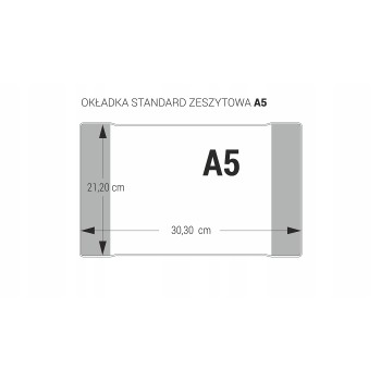 Okładki na zeszyty szkolne A5 kolorowe 50 sztuk 21,2x30,3cm OZK-01 BIURFOL