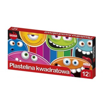 Plastelina kwadratowa dla dzieci Zestaw 12 kolorów MONA St.Majewski