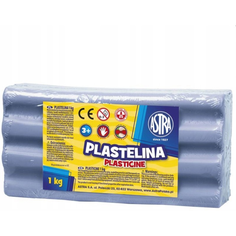 Plastelina szkolna dla dzieci 1kg błękitna 303111014 ASTRA