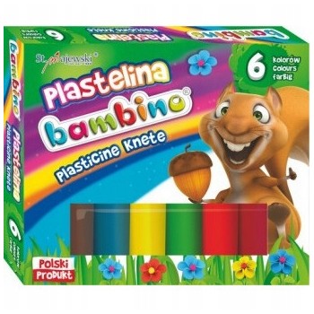 Plastelina dla dzieci Zestaw 6 kolorów BAMBINO St.Majewski