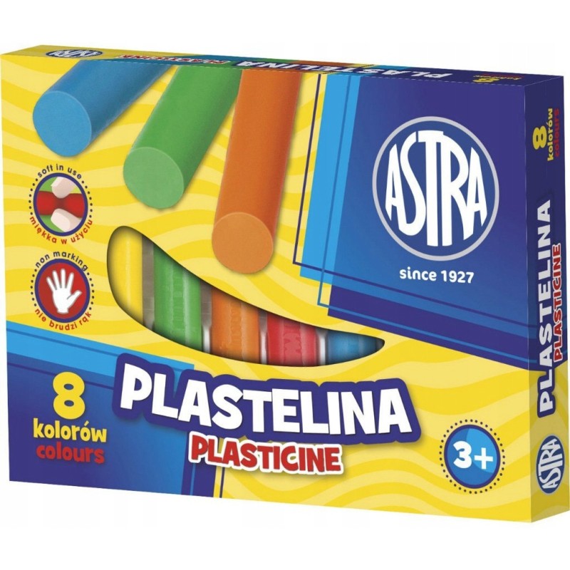 Plastelina szkolna dla dzieci zestaw 8 kolorów 83814902 ASTRA