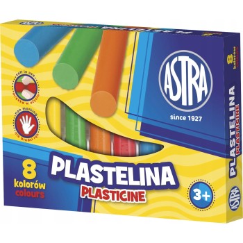 Plastelina szkolna dla dzieci zestaw 8 kolorów 83814902 ASTRA