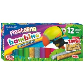 Plastelina szkolna Zestaw 12 kolorów BAMBINO St.Majewski