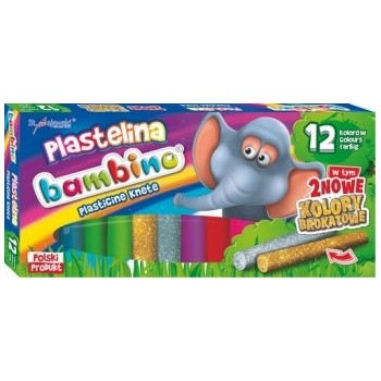 Plastelina szkolna Zestaw 12 kolorów BAMBINO St.Majewski