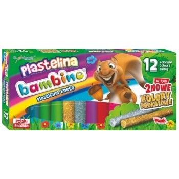 Plastelina szkolna Zestaw 12 kolorów BAMBINO St.Majewski