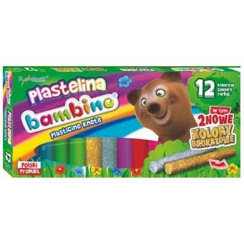 Plastelina szkolna Zestaw 12 kolorów BAMBINO St.Majewski