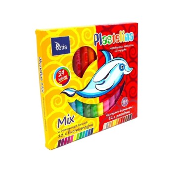 Plastelina 24 kolory 15g KP004-G TETIS