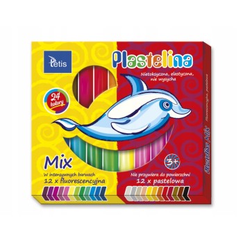 Plastelina 24 kolory 15g KP004-G TETIS
