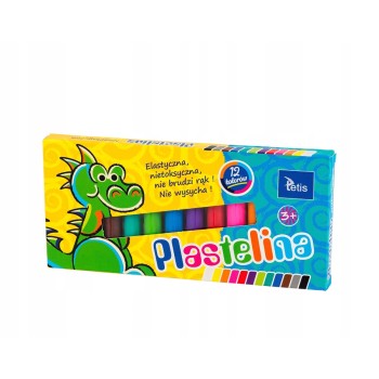 Plastelina 12kol.15g KP001-D TETIS