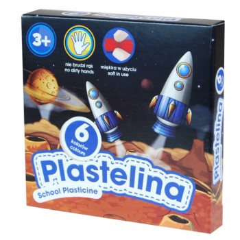 Plastelina dla dzieci szkolna 6 kolorów zestaw KOSMOS 303218004 ASTRA