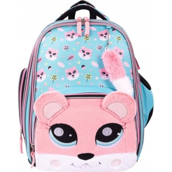 Plecak szkolny 2-komorowy Tornister dla dziewczynki Squirrel B-8 PREMIUM St.Majewski