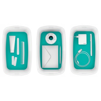 MyBox mały z pokrywką, biało-turkusowy LEITZ 52291051