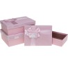 Zestaw pudełek ozdobnych PUG-24114-PR PINK (3szt) ROZETTE