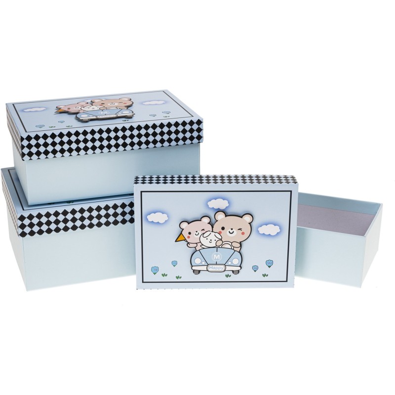 Zestaw pudełek ozdobnych PUD-23267-PR (3szt) ROZETTE