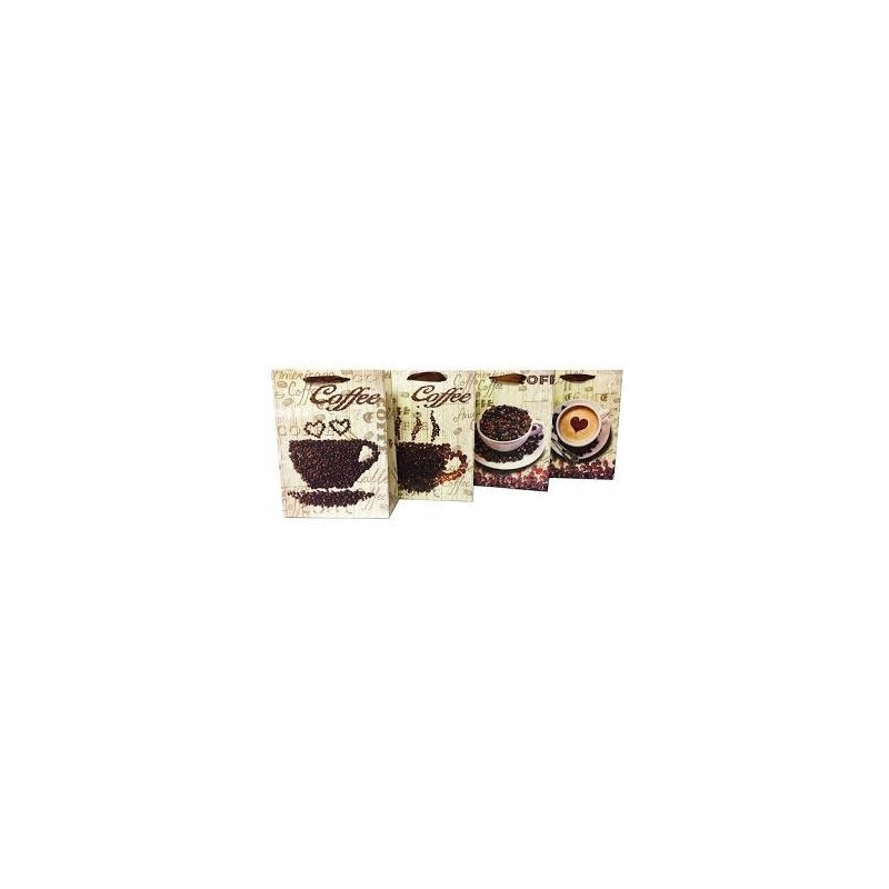 Torebka prezentowa 26x32x10cm A4 KAWA ROZETTE